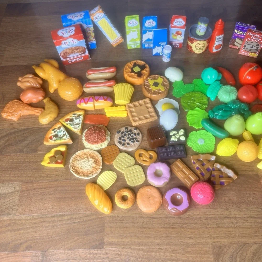 Pretend Kids Play Food Assortment Lot Over 70 Pieces